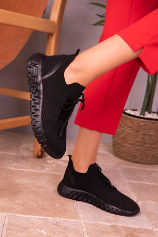 Fortuna Siyah-Siyah Kadın Sneaker 17032